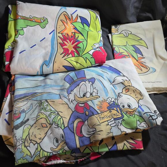 Vintage 1986 Disney's DuckTales Twin Size Sheet Set